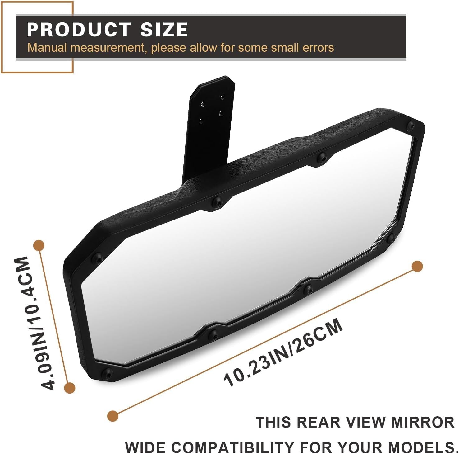UTV Rear View Mirror for Polaris General/Ranger 500 570 900 XP 1000 XP/Crew
