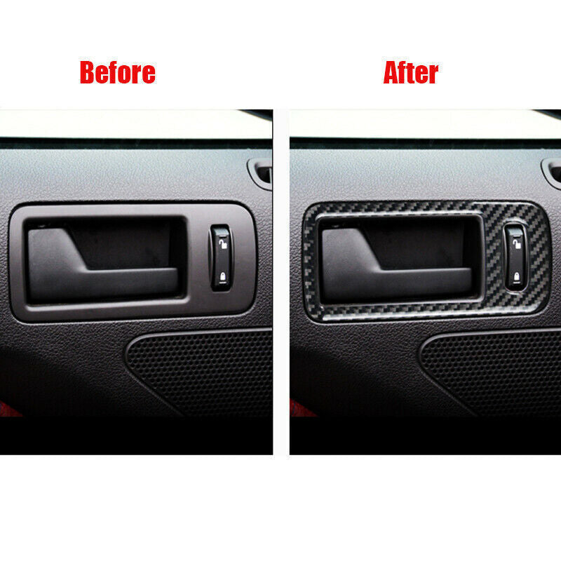 Genuine Carbon Fiber Car Interior Door Handle Cover for Ford for Mustang 2009-2013