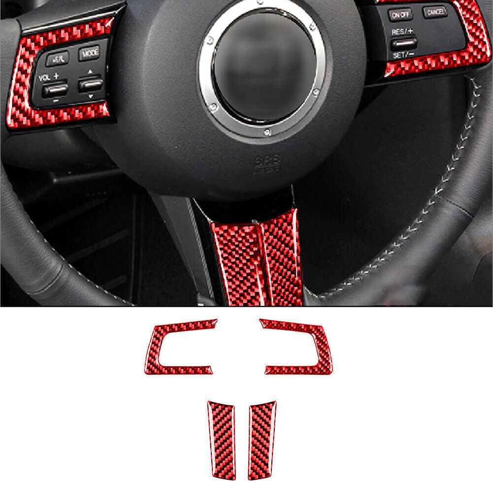 4X Carbon Fiber Rear Handrail Decorative Trim Cover for Honda for Civic Coupe 13-15 v