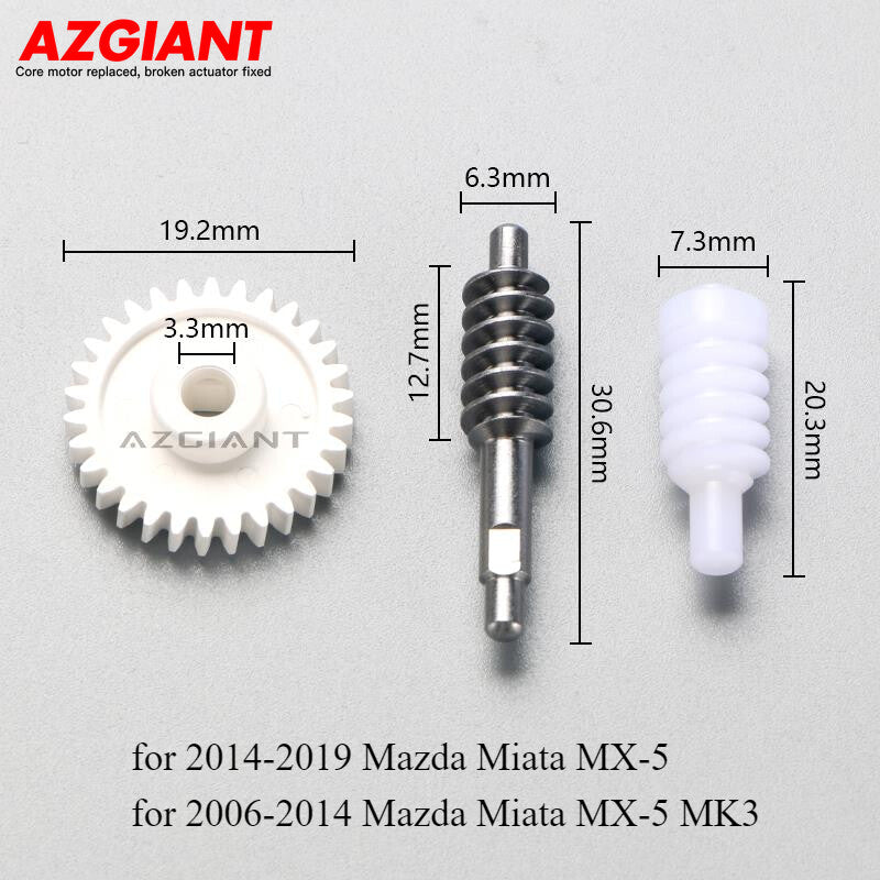 Side mirror folding motor gear repair kit for 2006-2019 for Mazda Miata MX-5