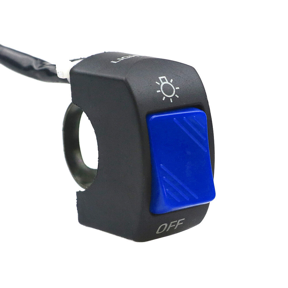 7/8 Handlebar Switch Headlight Blue Motorcycle Fog Light Horn On Off Start Kill Q