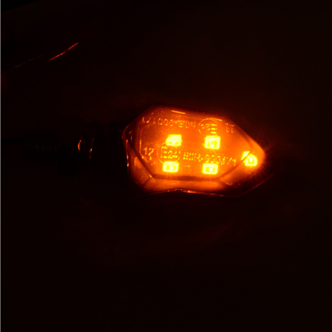 2pcs for Mini LED Motorcycle Turn Signal Indicator Light Amber Lamp Universal v