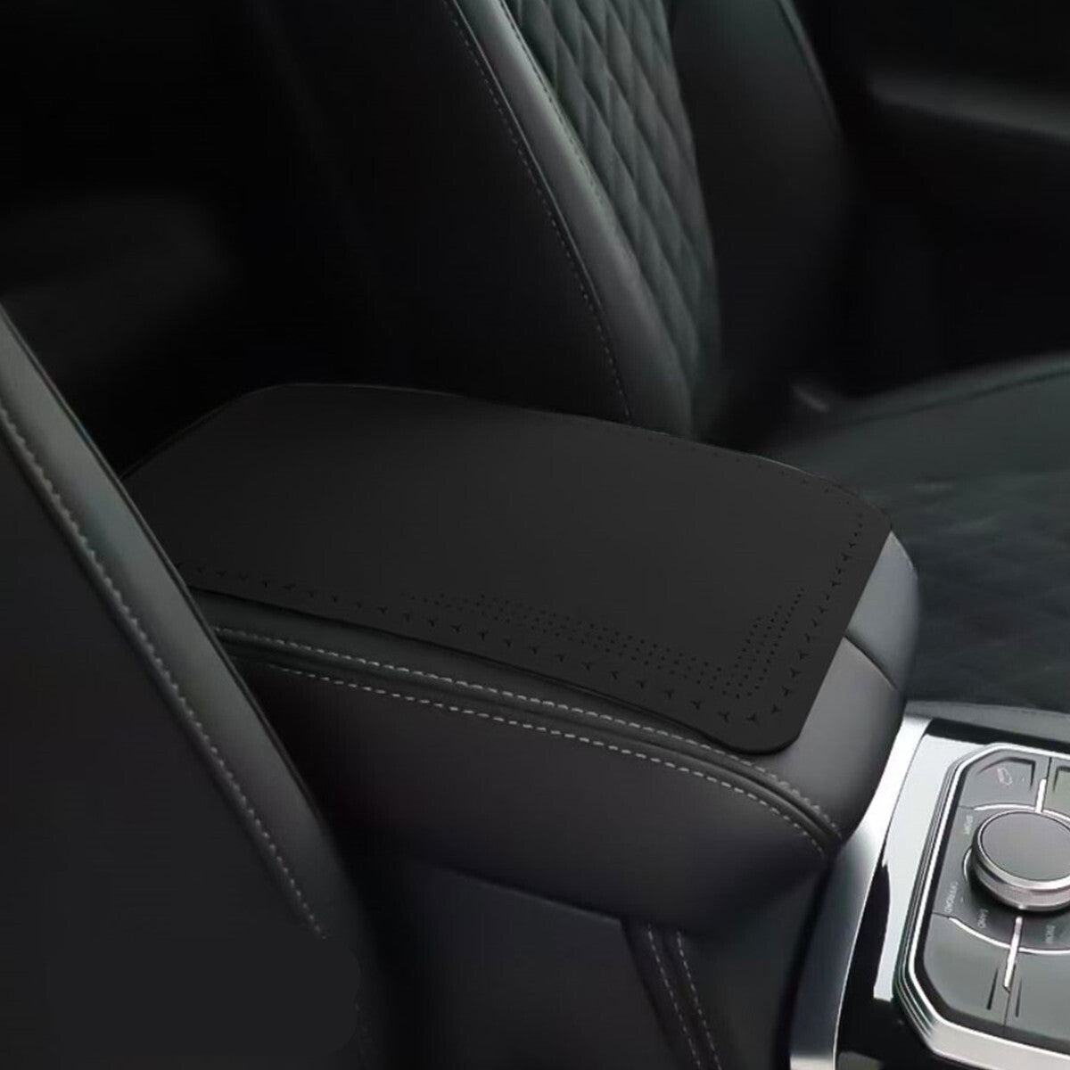 Car Accessories Armrest Cushion Cover Center Console Box Pad Protector Black