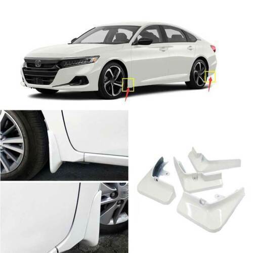 for Honda Accord 2021 2022 Painted White Car Mud Flaps Fender Splash Guard 4pc