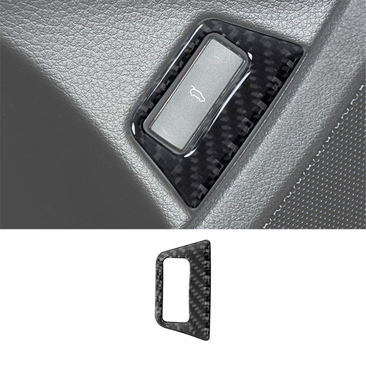 Carbon Fiber Rear Tailgate Lift Button Cover Trim for Audi Q7 2007-2015