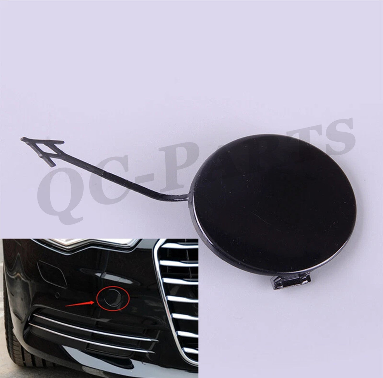 1 piece of front bumper tow hook eye shield cap suitable for Audi for A6 S6 2012 2013 - 2015
