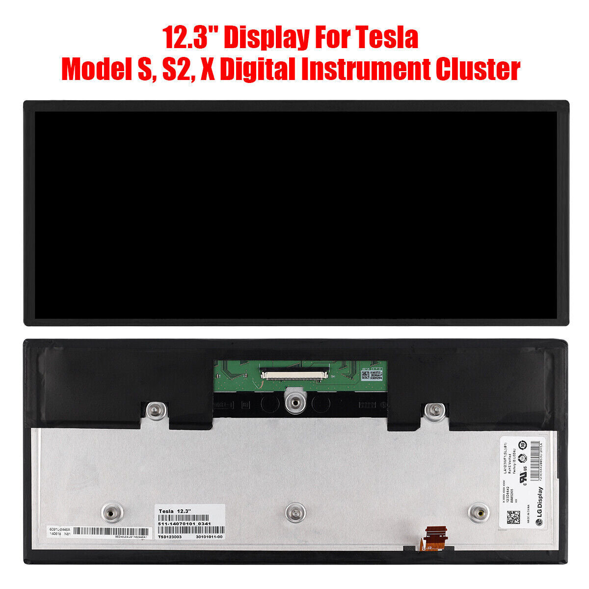 12.3-inch LCD module display for Tesla Model X, for Model S , and S2 musical instruments