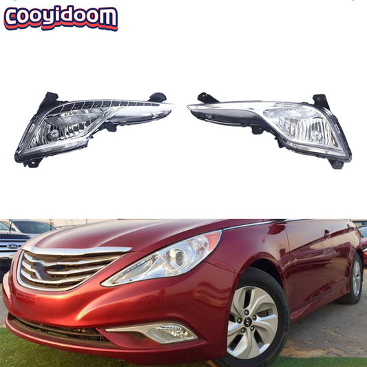 1. Dual front bumper with 4-line LED fog lights suitable for Hyundai Sonata MK8 2013-2015