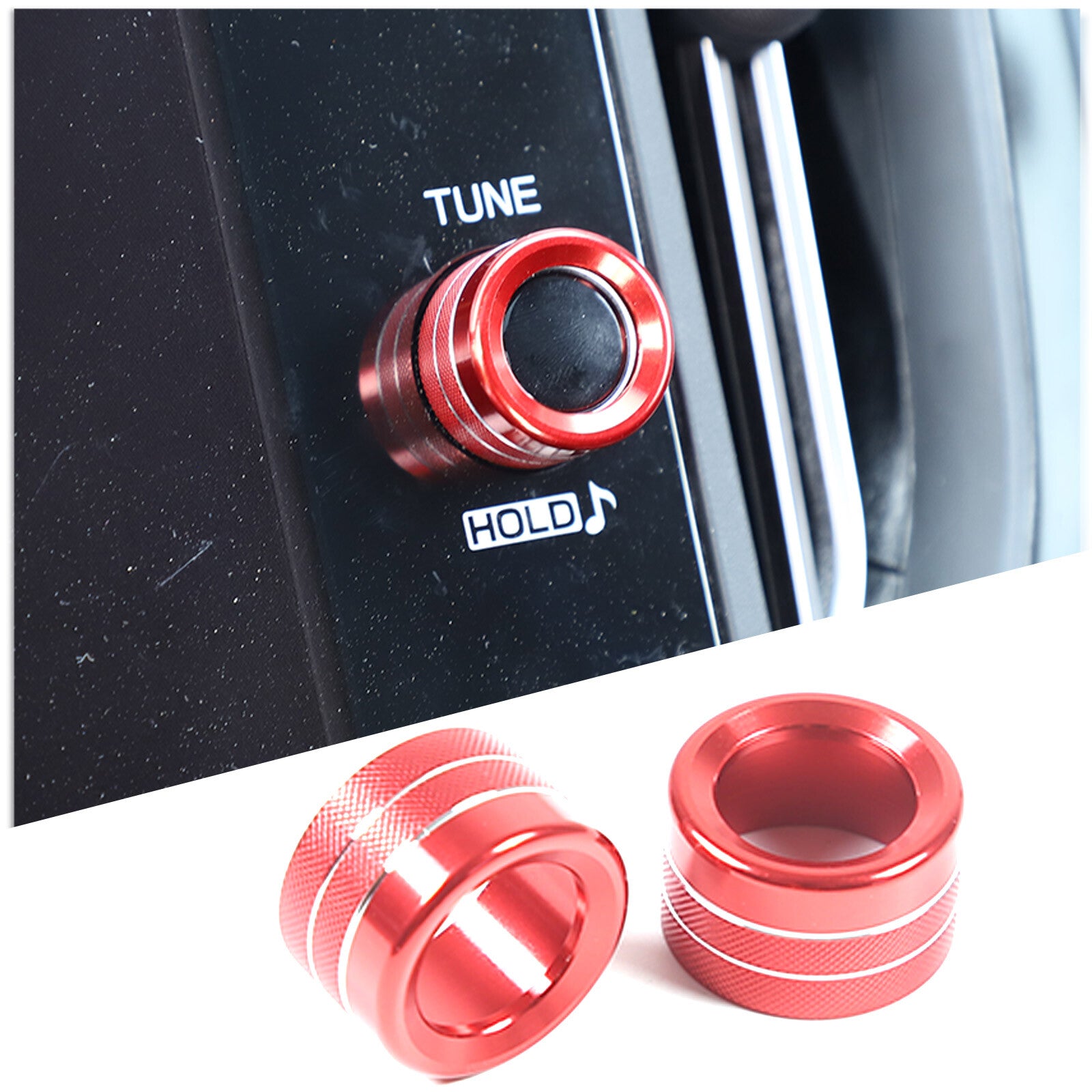Carbon fiber steering wheel switch button frame decoration suitable for Tundra 2016-2022- v