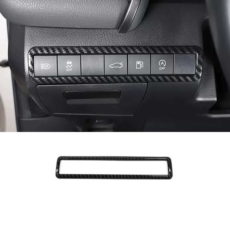 Carbon Fiber Headlight Switch Frame Trim 1pcs Fit for Camry 2018-2024 v