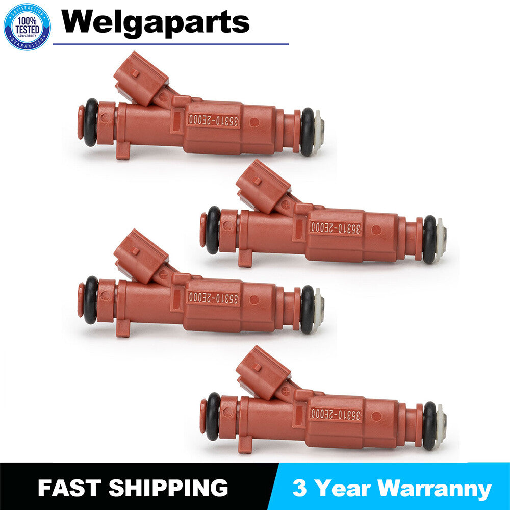 Set of 4 Fuel Injectors 35310-2E000 for Hyundai for Elantra for Kia 1.8L L4 2011-14
