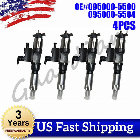4-pack 095000-5504 095000-5500 common rail injectors suitable for Isuzu 4HL1 and 6HL1 engines.