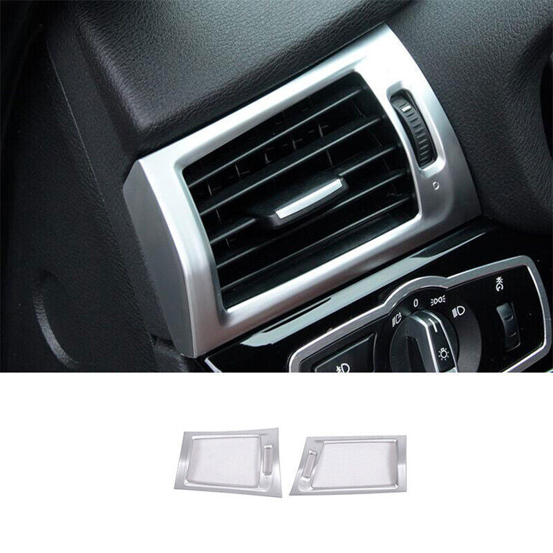 for BMW X3 F25 2011-2017 ABS Silver Console Left And Right Air Outlet Vent Trim