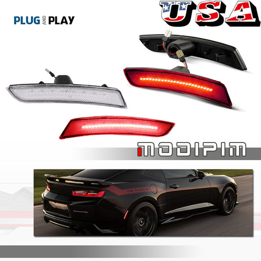 The all red LED side marker lights and mudguard lights are suitable for the 2016-2023 Camaro- v