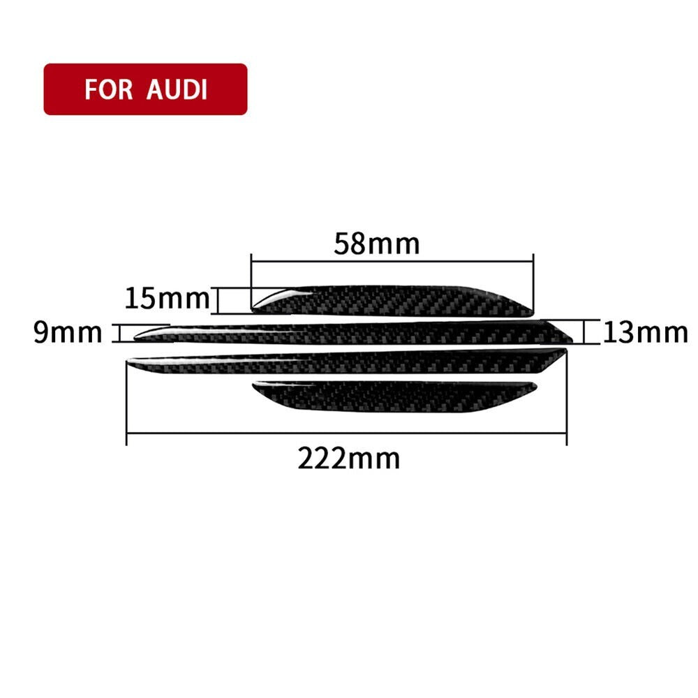 for Audi A4 2017-19 Carbon Fiber Door Loudspeaker Cover Trim Stickers Decal New n
