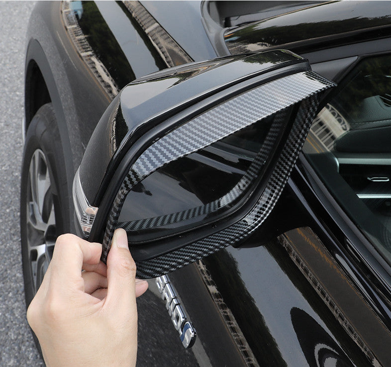 for Nissan Sentra 2021-2023 Carbon Fiber Side Mirror Rain Eyebrow Cover Trim 2P