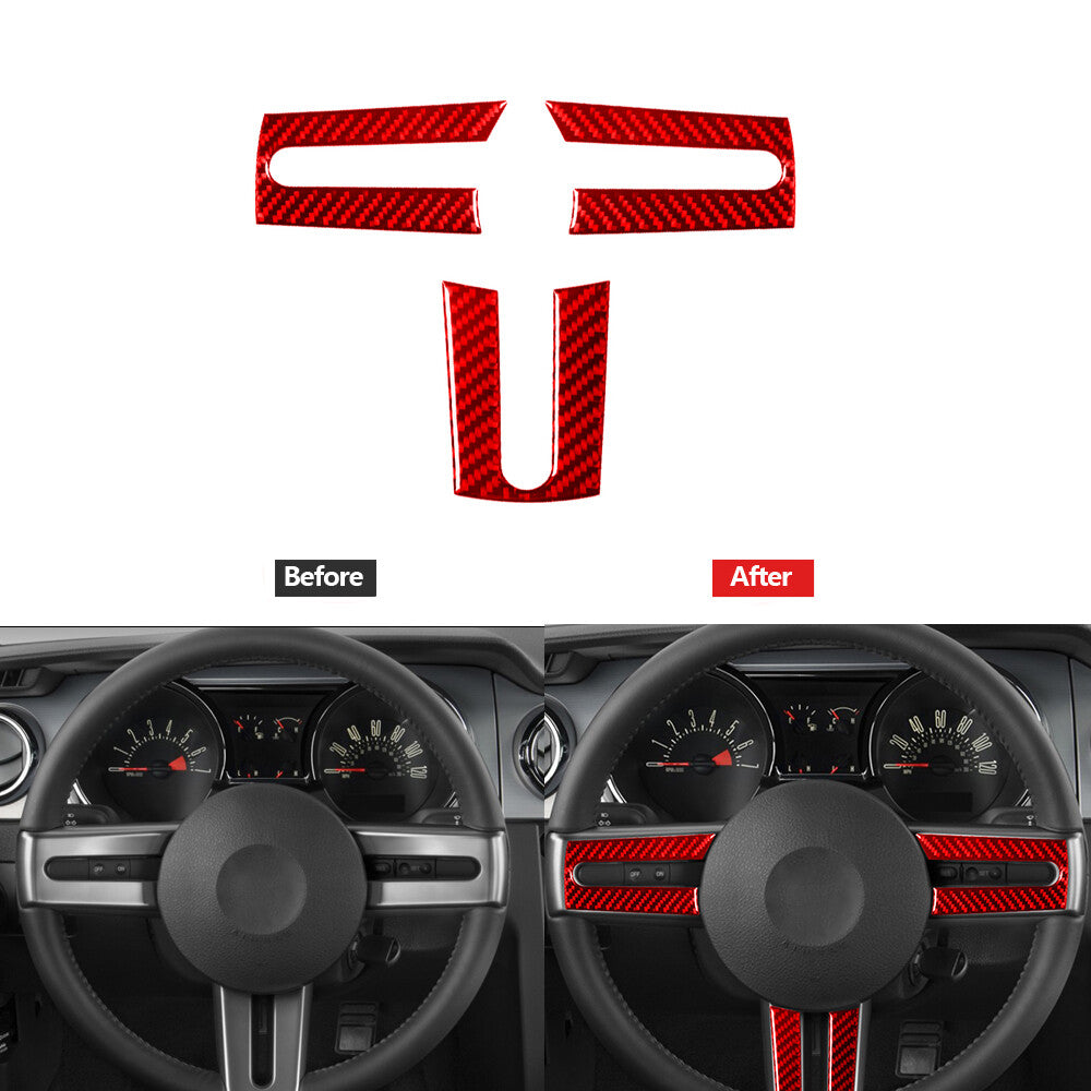 Red Carbon Fiber A/C Climate Console Cover Trim for Jeep Liberty 2008-2012 v