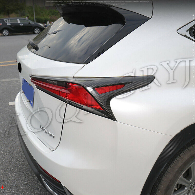 Real Carbon Fiber Taillight Moulding Covers Trim for LEXUS NX300 NX300H 18-2021