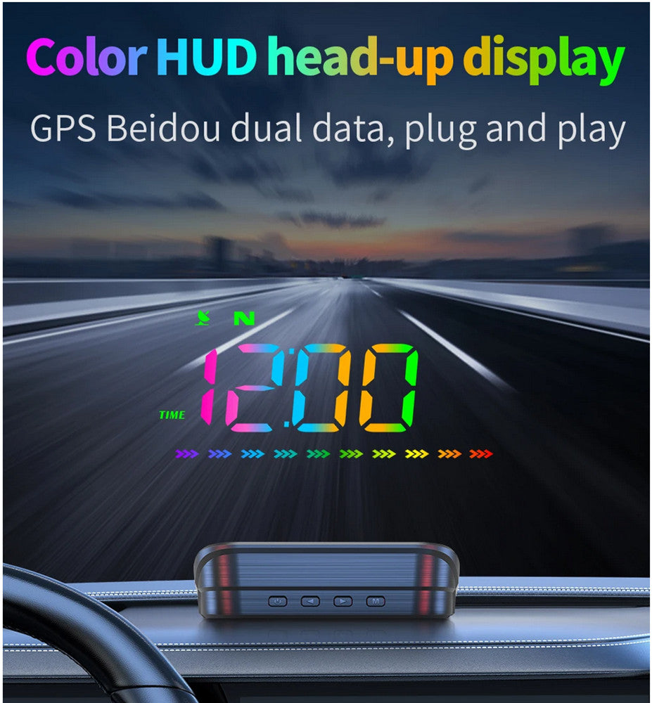 GPS Digital Speedometer HD Car Motorcycle Head Up Display HUD Projector MPH KMH Q