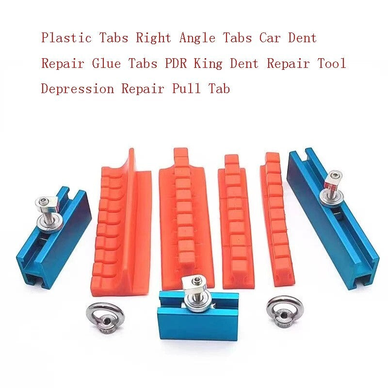 Car Adhesive Blue Glue Tabs Replacement Tool Kit Paintless Dent Removal Auto v