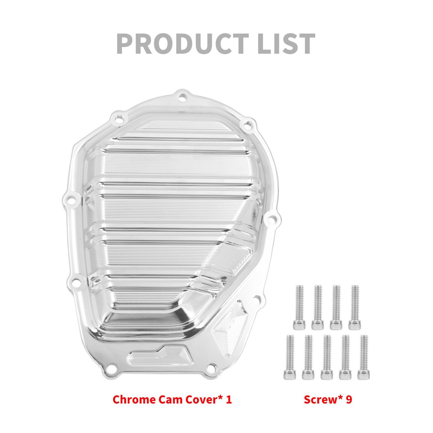 Chrome Side Cam Engine Cover Fit for Harley Touring Road Electra Glide 2017-2023 Q