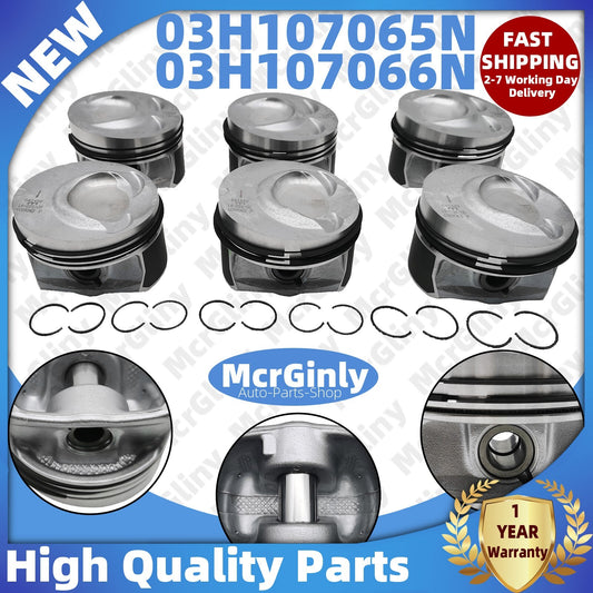 3.6-liter engine piston assembly and piston rings #03H107065N suitable for EOS for Passat and for Audi Q7. n