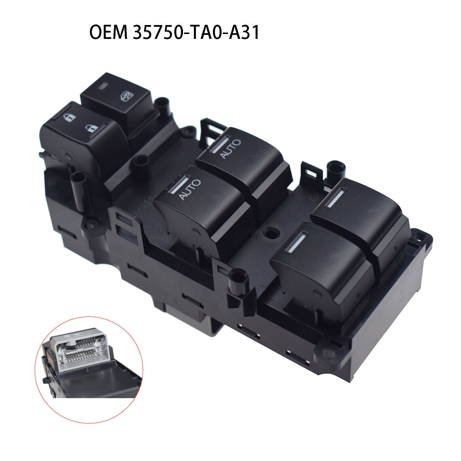 For 2009-2011 for Honda Pilot Master Power Window Door Switch Black 35750-TA0-A31 1