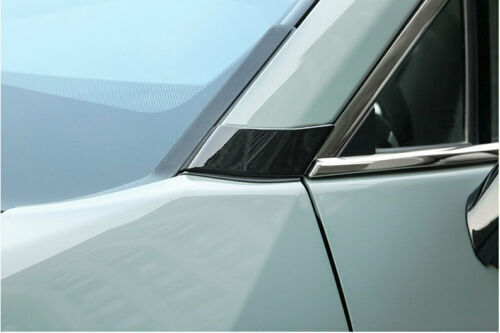 Glossy Black Front A-pillar Triangle Molding Cover Trim for Toyota RAV4 2019-24