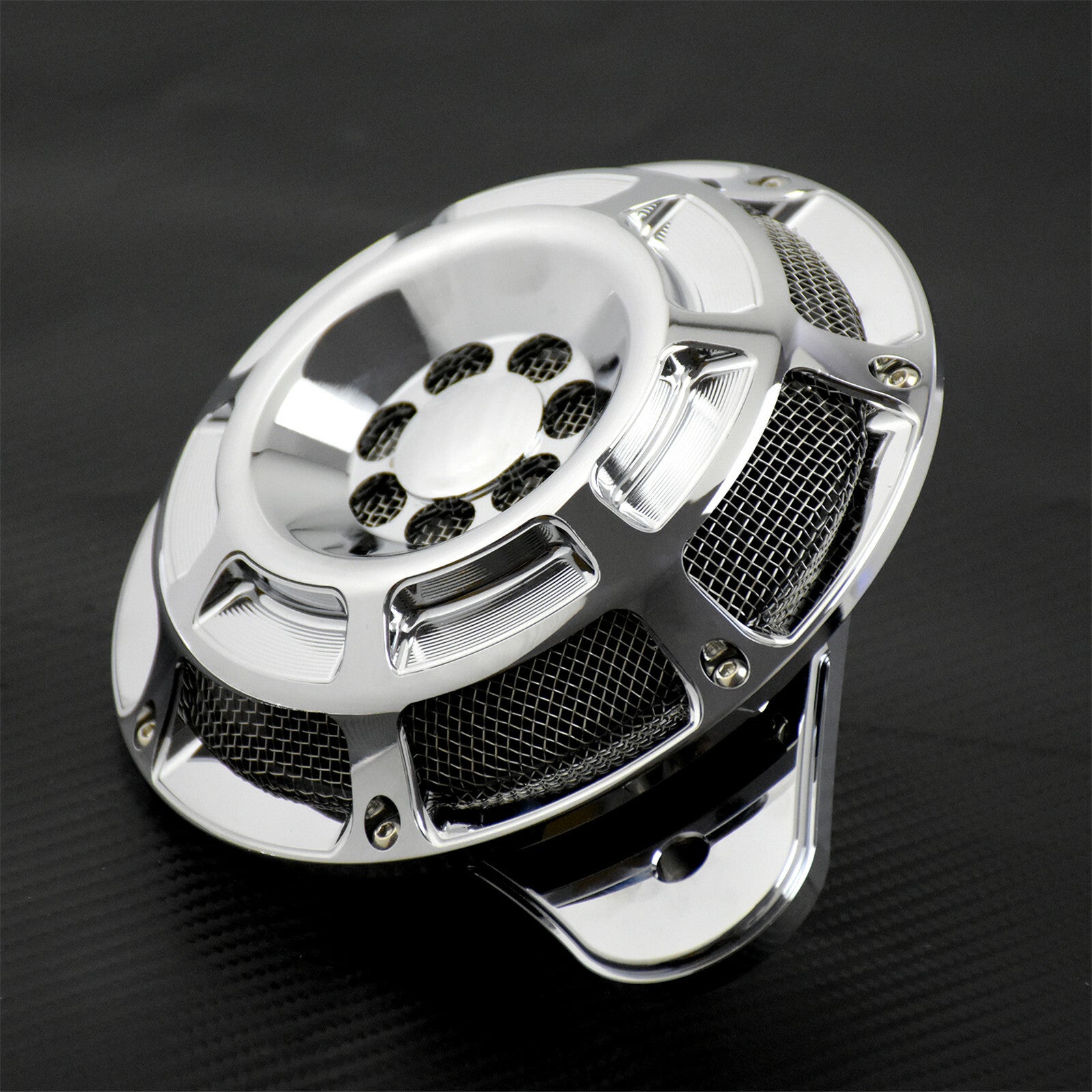 CNC Chrome 110 Decibel Horn Speaker Fit for Harley Dyna 1999-2017 Softail 00-17