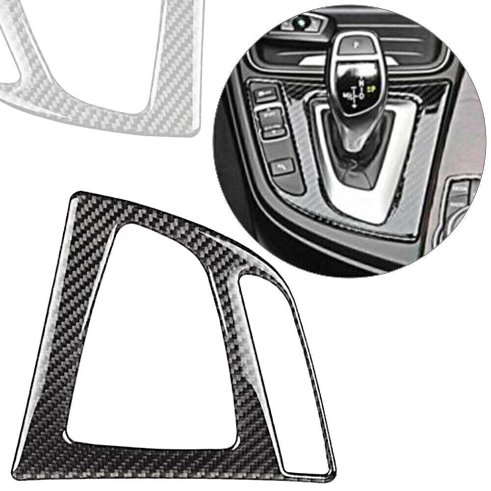 for BMW 3 4 F32 F30 F34 Carbon Fiber Interior Gear Shift Panel Cover Decal Trim