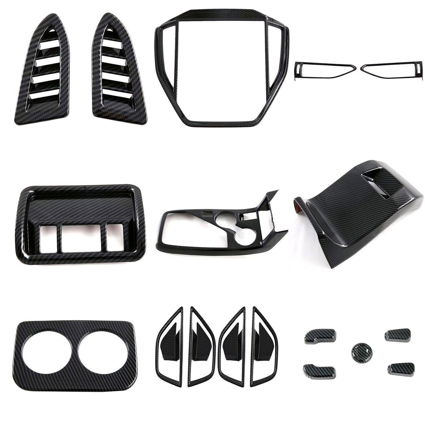for Subaru Crosstrek 2024-2025 ABS Carbon Car Interior Dash Kit Full Set Cover n