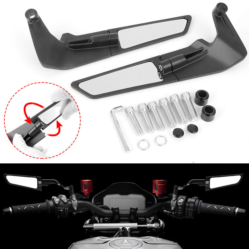 Motorcycle Fixed Wing Rear View Mirrors Fit for SUZUKI GSXR600 GSXR750 GSXR1000