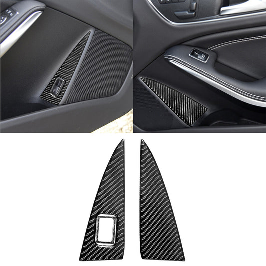 Carbon Fiber Driver Side Door Lift Switch Cover Trim For Explorer 2020-2023 v