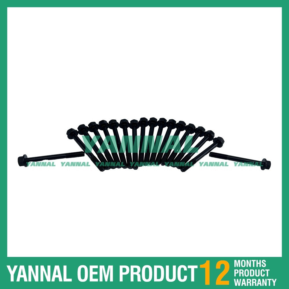 18-piece set of 4TNV98 cylinder head bolts 129900-01200 for engines -