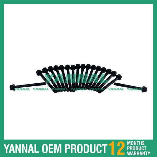 18-piece set of 4TNV98 cylinder head bolts 129900-01200 for engines -