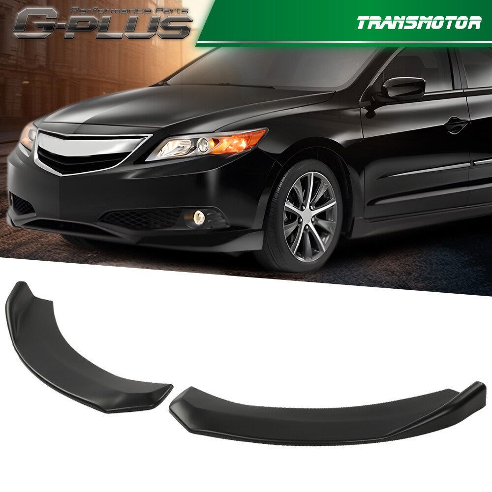 Universal Front Bumper Lip Pan Splitter Diffuser Airfoil 2 Pieces Black - v