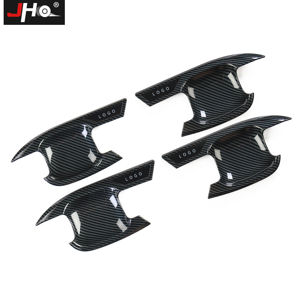 For 2020 for Ford Explorer Carbon Fiber ABS Side Door Handle Bowl Cover Trim Black