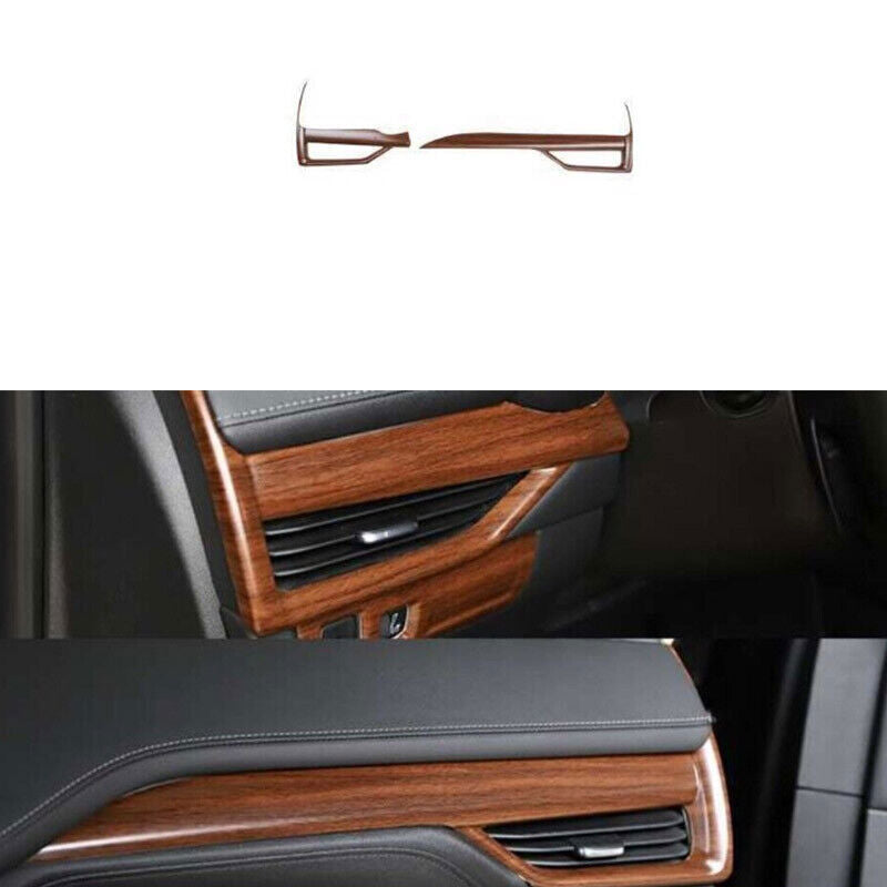 for Cadillac XT4 2019-2023 Matte Wood Grain Inner Dashboard Strip Cover Trim 2P