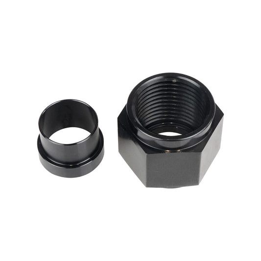 10AN Hard Wire Conduit Nut and Sleeve Fitting Adapter for 5/8 inch Hard Wire Aluminum Black