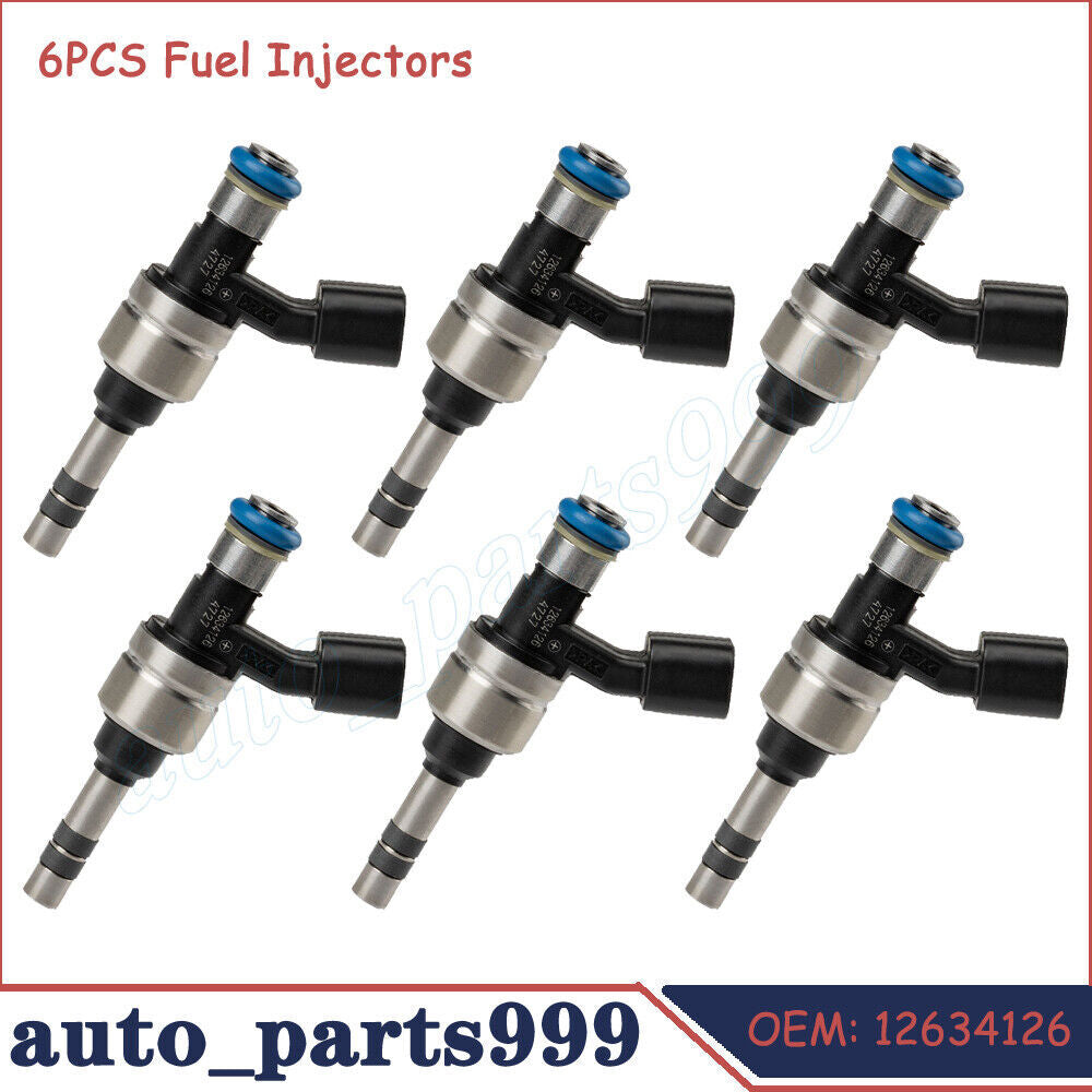 6-pack of fuel injectors 12634126 suitable for Cadillac , , for GMC , and for Buick 2012-2017 3.6L engines. n