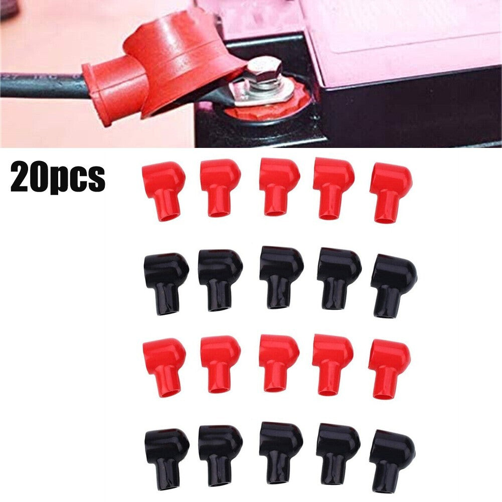 20 Pcs / Set Battery Terminal Cover Boots Insulating Protective Lug Cap 12x20mm v