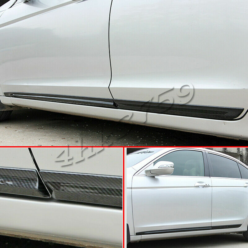for Honda Accord 08-2012 Carbon Fiber Texture Side Door Body Molding Cover Trim