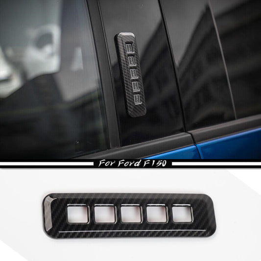 For 2015-2020 F150 Carbon Door Lock Password Button Pillar Post Keypad Trim v