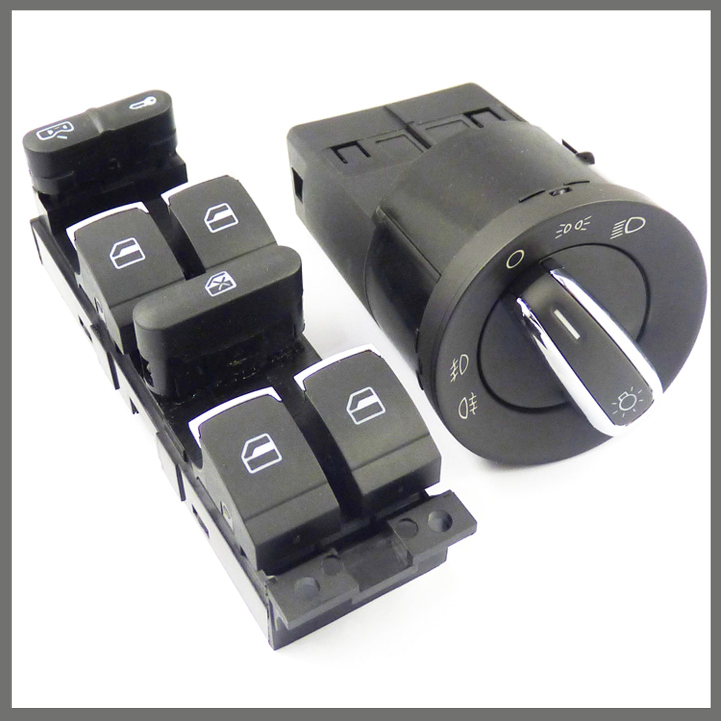 for for VW for Jetta for Golf MK4 for Bora for CHRome Headlight Master Window Switch 2 pcs 3BD959857- v