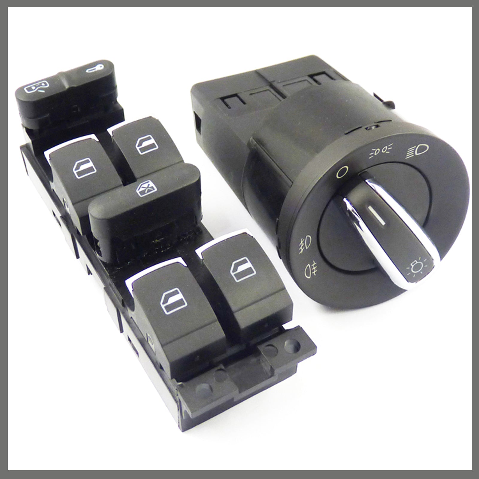 for for VW for Jetta for Golf MK4 for Bora for CHRome Headlight Master Window Switch 2 pcs 3BD959857- v