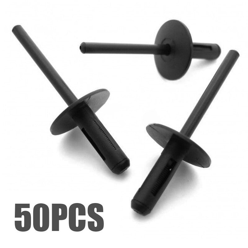 Nylon plastic Fascia anti-collision rivets, car body fasteners, push-fit clips with 6 mm holes. n