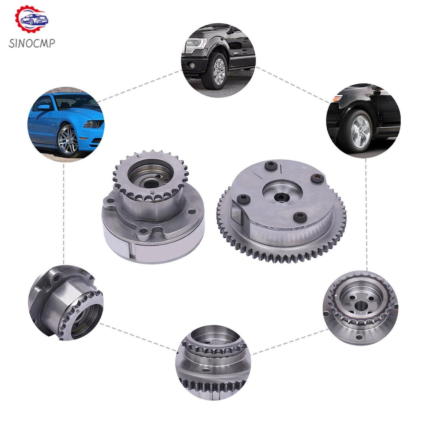 2pcs Timing Camshaft Phaser for Ford for Lincoln F150 for Mustang Edge 3.7L 3.5L 2011-19