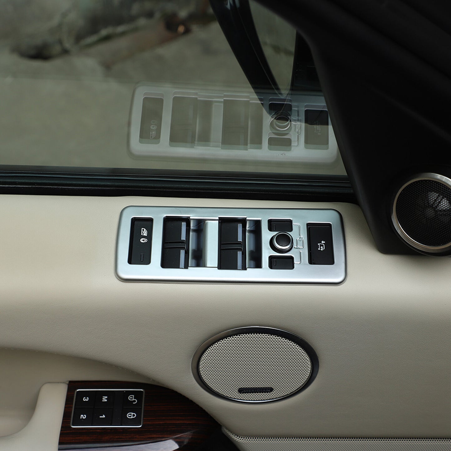 Carbon Fiber ABS Window Lift Switch Button Cover Frame for Corvette C8 Coupe 2020 - 2023- v