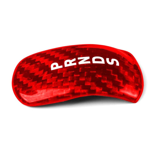 for Mustang 2015-2019 Red Carbon Fiber Car Gear Shift Head Knob Cover Trim n