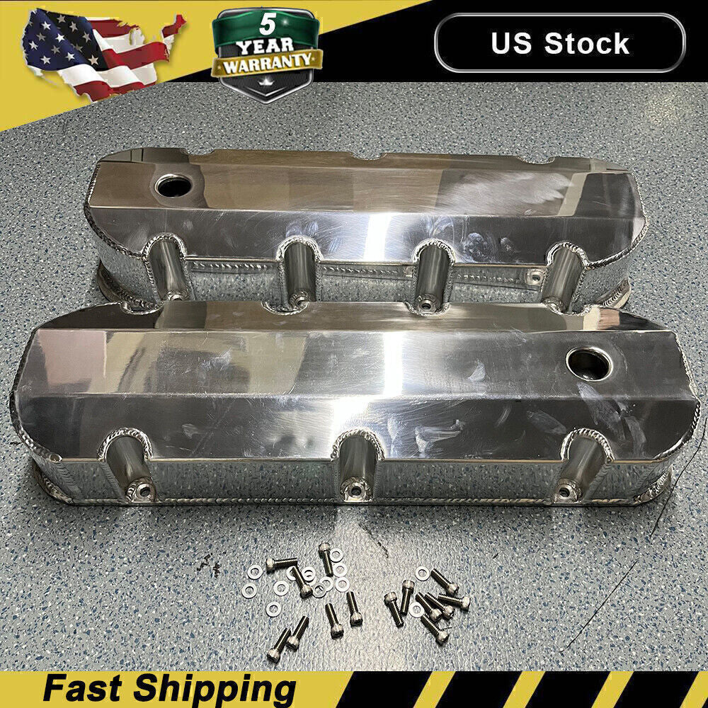 Aluminum Fabricated Valve Cover Fit Big Block for Chevy BBC 396,454 w/Breather Hole